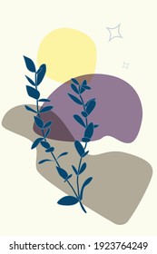 Abstract summer vibes background for design room interior poster, wallpaper, wall decor, greeting card, party invitation, phone case,  bag,  flyer etc. Vector illustration