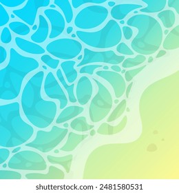 Abstract Summer Wallpaper Poster Background Ocean Water Blue Beach  Vector Design