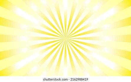 abstract summer yellow sun rays, retro styled sun burst pattern texture background, vector illustration, natural line art