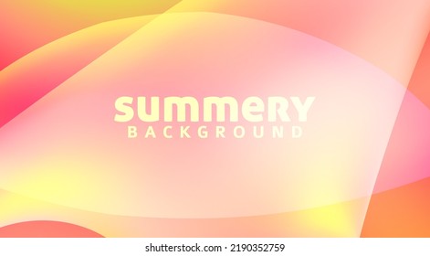 Abstract summery background with warm colors transitions. Aestival vector graphic wallpaper