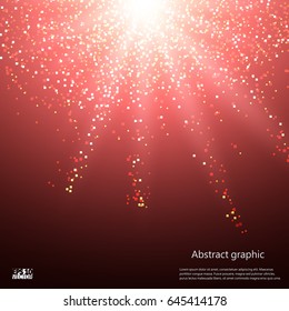 Abstract sun background with defocused lights. Eps10 Vector illustration.