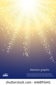 Abstract sun background with defocused lights. Eps10 Vector illustration.
