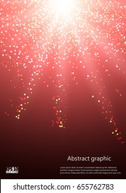 Abstract sun background with defocused lights. Eps10 Vector illustration.