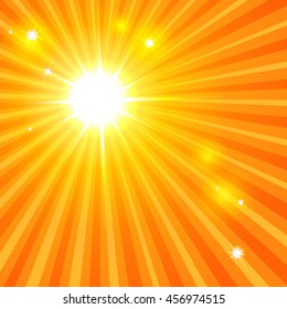 abstract sun background with rays and sunbeams. vector illustration. part of collection. good for your hot design