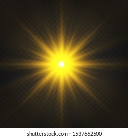 Abstract sun burst with digital lens flare background