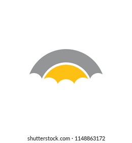 abstract sun cloud symbol logo vector