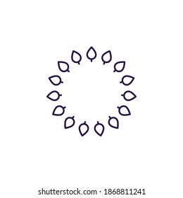 Plantilla de diseño del logotipo del ciclo solar abstracto. Signo de ecotecnología de círculo de hoja geométrica. Icono vectorial de la ciencia de la energía universal. Ilustración vectorial de material aislada en fondo blanco.