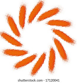 abstract sun (dotted design series)