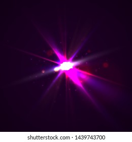 Abstract of sun with flare. Star burst with dust and sparkle isolated. igital Galaxy lens Flare , light leaks. Natural background with lights and sunshine wallpaper.