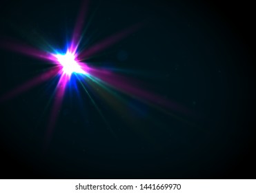 Abstract of sun with flare. Star burst with dust and sparkle isolated. igital Galaxy lens Flare , light leaks. Natural background with lights and sunshine wallpaper.
