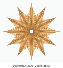Abstract Sun or Flower Shape Modern Vector 