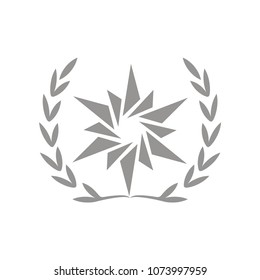 Abstract sun, flower, star logo design template vector illustration