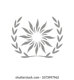 Abstract sun, flower, star logo design template vector illustration