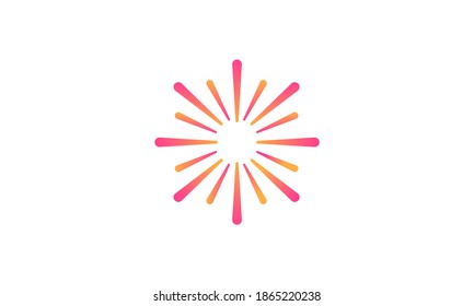 Abstract sun flower vector logo