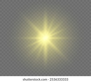 Abstractas resplandor solar PNG, brillo translúcido con efecto de luz especial. Vector desenfocado en reflejos brillantes para Diseño web e ilustraciones, efecto de luz brillante. Estrella estalló con Sol Brillante.