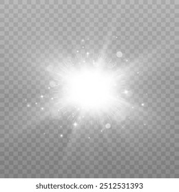 Abstract sun glare translucent glow with special light effect. Vector blur in motion glow highlights	

