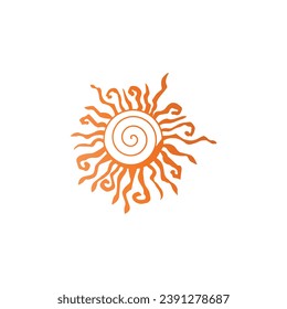 Abstract sun gradient vector design