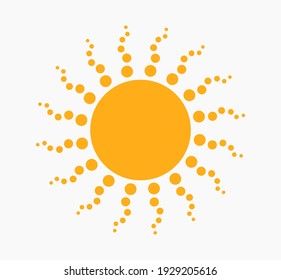 Abstract sun icon design element. Vector illustration.