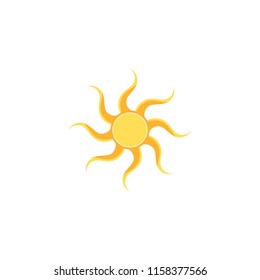 Abstract sun icon, logo vector design element