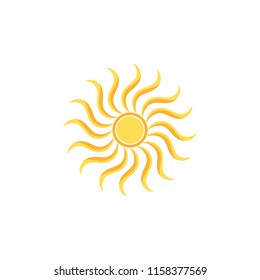 Abstract sun icon, logo vector design element