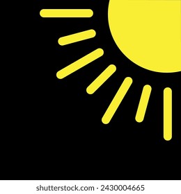 Abstract sun icon. A symbol of warmth and light. Stylized sun with rays. 