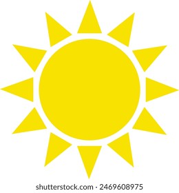 Abstract sun icon. A symbol of warmth and light. Stylized sun with rays.