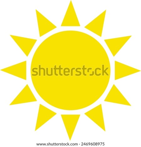 Abstract sun icon. A symbol of warmth and light. Stylized sun with rays.