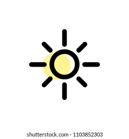 Abstract Sun Icon Vector, Flat Design