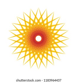 Abstract sun icon, vector illustration for your design
