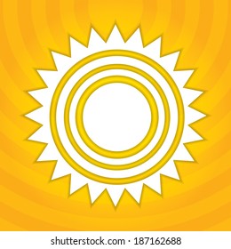 Abstract sun illustration with background
