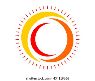 abstract sun image vector icon logo