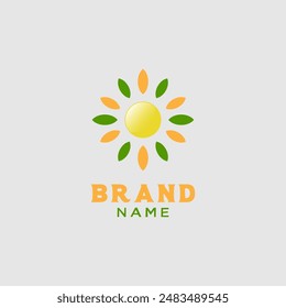 Abstract Sun Landscape Nature Logo