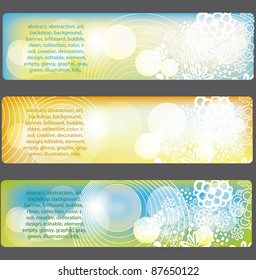 Abstract sun light banners