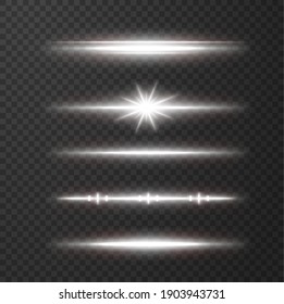 Abstract sun light rays.
Bright strip of light on a transparent background.