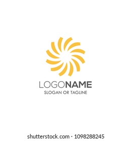 Abstract sun logo design