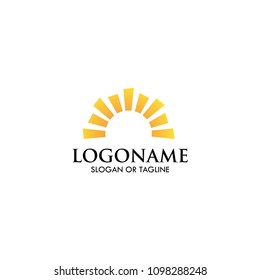 Abstract sun logo design