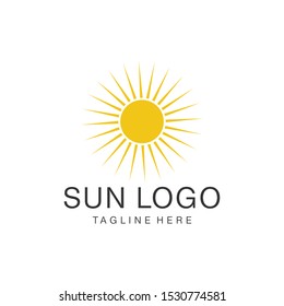 Abstract sun logo design energy symbol