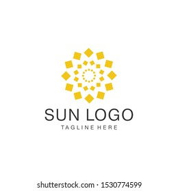 Abstract sun logo design energy symbol