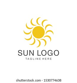 Abstract sun logo design energy symbol