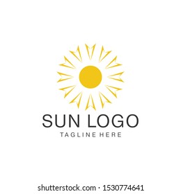 Abstract sun logo design energy symbol