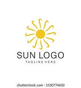 Abstract sun logo design energy symbol
