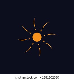 abstract sun logo design simple