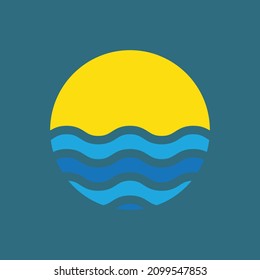 Diseño del logo y símbolo del sol abstracto