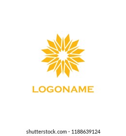 Abstract Sun logo design template