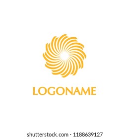 Abstract Sun logo design template
