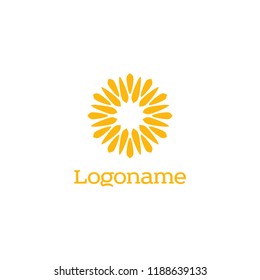 Abstract Sun logo design template