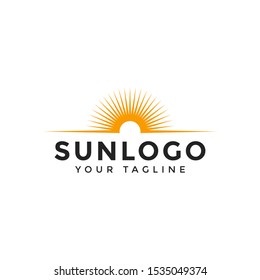 Abstract Sun Logo Design Template