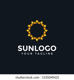 Abstract Sun Logo Design Template