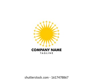 Abstract Sun Logo Design Template