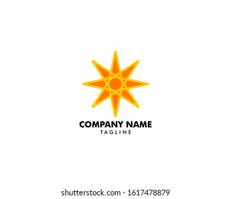 Abstract Sun Logo Design Template
